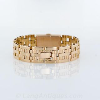 Retro Paul Ditisheim Rose Gold Bracelet Watch