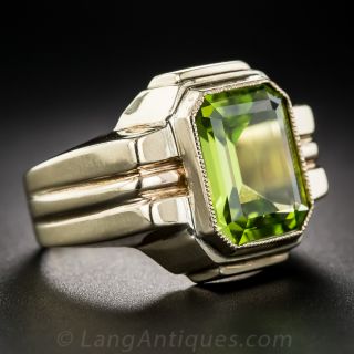 Retro Peridot Ring