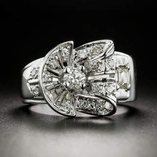 Retro Ribbon Diamond Ring - 3