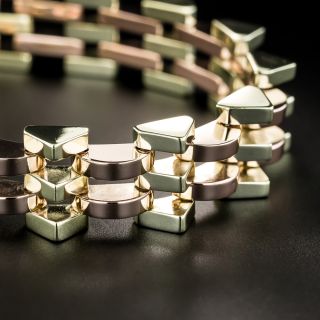 Retro Rose and Green Gold Bracelet