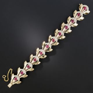 Retro Ruby and Diamond Bracelet - 4