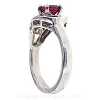 Retro Ruby and Diamond Ring