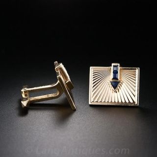 Retro Sapphire Cufflinks
