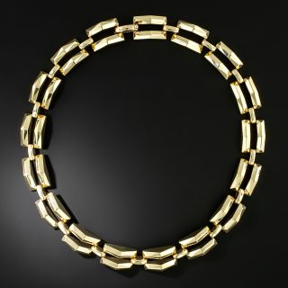 Retro Tank Tread Link Necklace - 2