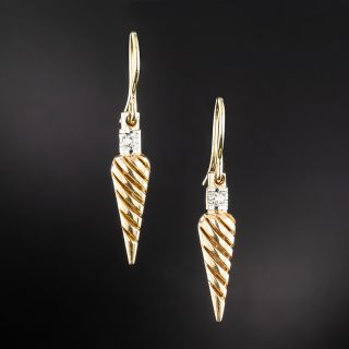 Retro Twist Drop Earrings - 2