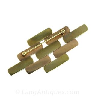 Retro Two Tone Brooch