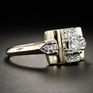 Retro Two-Tone Diamond Ring