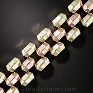 Retro Two-Tone Gold Bracelet