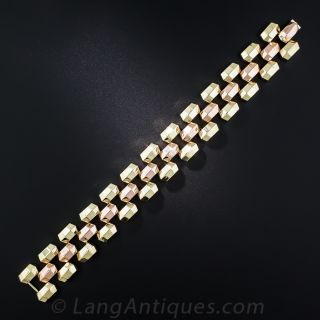 Retro Two-Tone Gold Bracelet