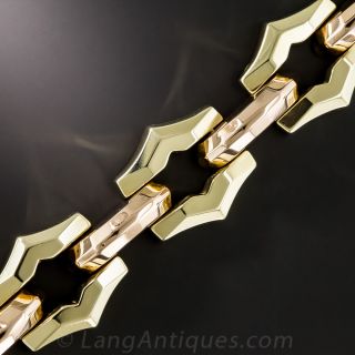Retro Two-Tone Gold Bracelet