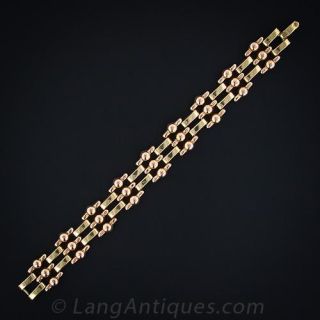 Retro Two-Tone Gold Bracelet
