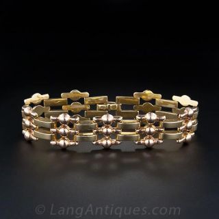 Retro Two-Tone Gold Bracelet