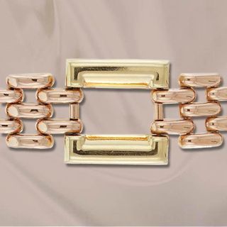 Retro Two Tone Link Bracelet