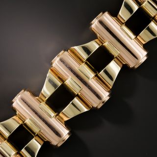 Retro Two-Tone Rose and Yellow Gold Bracelet 