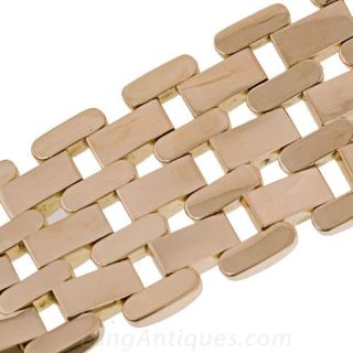 Retro Wide Rose Gold Bracelet