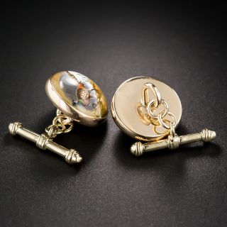 Reverse Intaglio Pheasant and Mallard Cufflinks