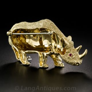 Rhinoceros Brooch 