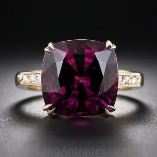 Rhodolite Garnet and Diamond Ring