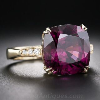 Rhodolite Garnet and Diamond Ring