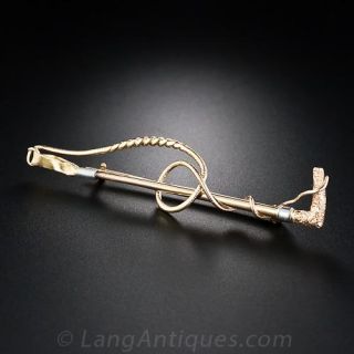 Riding Crop Brooch