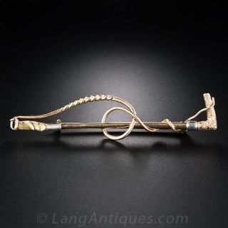 Riding Crop Brooch