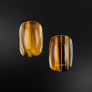 Roberto Coin Tiger's Eye And Diamond Earrings  - 2