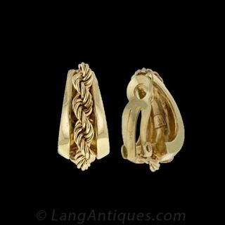 Rope Design Hoop Earrings