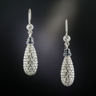 Rose-Cut Diamond Drop Earrings - 4