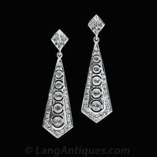 Rose-Cut-Diamond-Drop-Earrings-Main-View