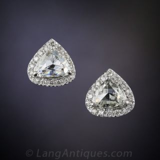 Rose-Cut Diamond Stud Earrings