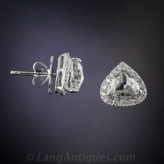 Rose-Cut Diamond Stud Earrings