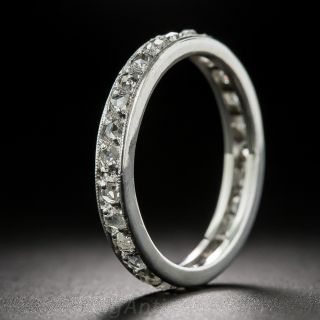 Rose-Cut Platinum Diamond Eternity Band