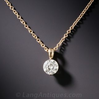 Rose Gold .45 Carat Diamond Pendant 