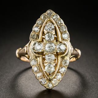 Rose Gold Diamond Dinner Ring - 2