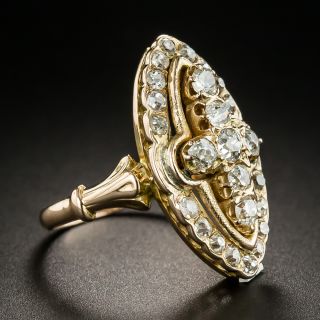 Rosy-Yellow Gold Diamond Dinner Ring
