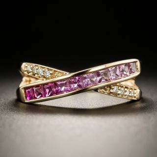 Rose Gold Diamonds and Pink Sapphires X Band - 3