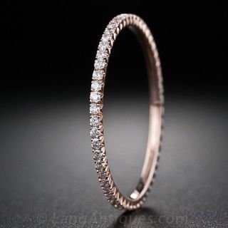 Rose Gold Micro Diamond Eternity Band - 2