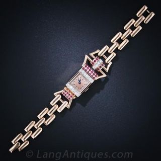 Rose Gold Retro Watch
