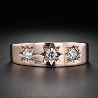 Rose Gold Victorian Diamond Band Ring