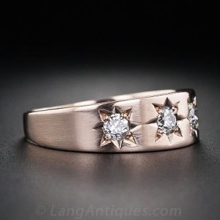 Rose Gold Victorian Diamond Band Ring