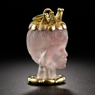 Rose Quartz Carved Queen