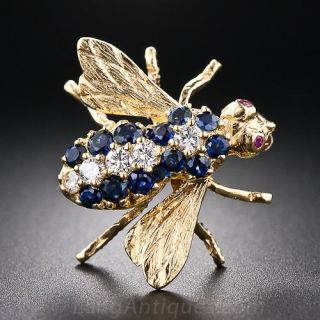 Rosenthal Sapphire & Diamond Bee Pin