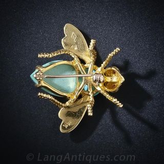 Rosenthal Turquoise Bee Pin