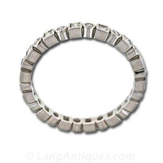 Round and Square Diamond Eternity Band