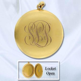 Round Locket with Sapphire