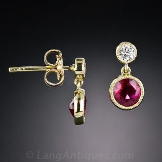 Ruby and Diamond Dangles