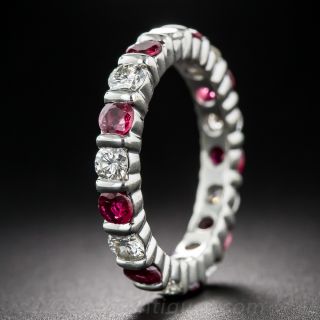 Ruby and Diamond Eternity Band