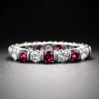 Ruby and Diamond Eternity Band