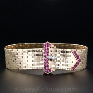 Ruby and Diamond "Ludo" Bracelet