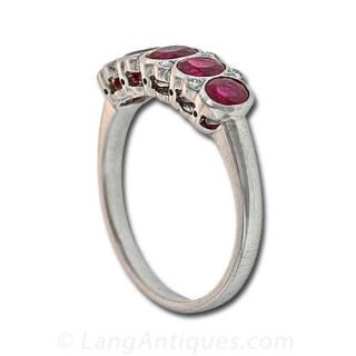 Ruby and Diamond Ring with Antique Style